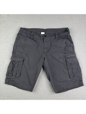 Decathlon Forclaz Cargo Hiking Shorts Mens XL Gray 38Wx11L Outdoor Gorpcore